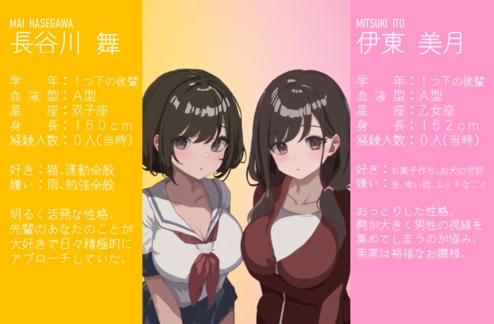 前まで僕のことが好きだったのにW（ダブル）〜後輩2人を他のオスに奪われ、ザコオス認定されてボコられるお話〜 - サンプル画像 1