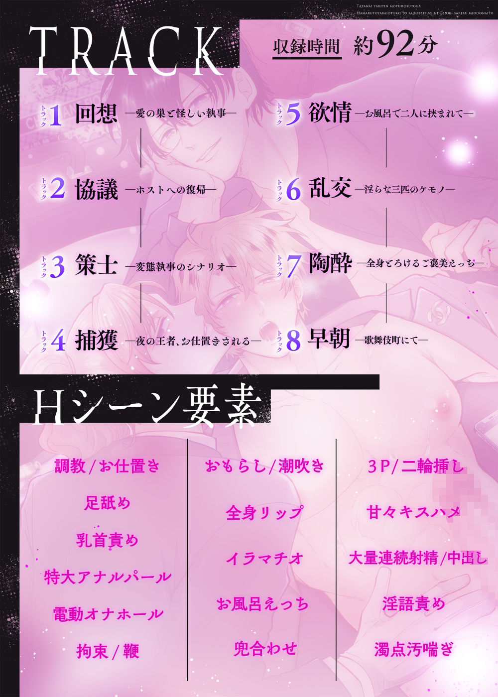 ボイスドラマ勃たないヤリチン元ホストがハマるとヤバい男とサディスト執事にお仕置きされるミッドナイト - サンプル画像 3