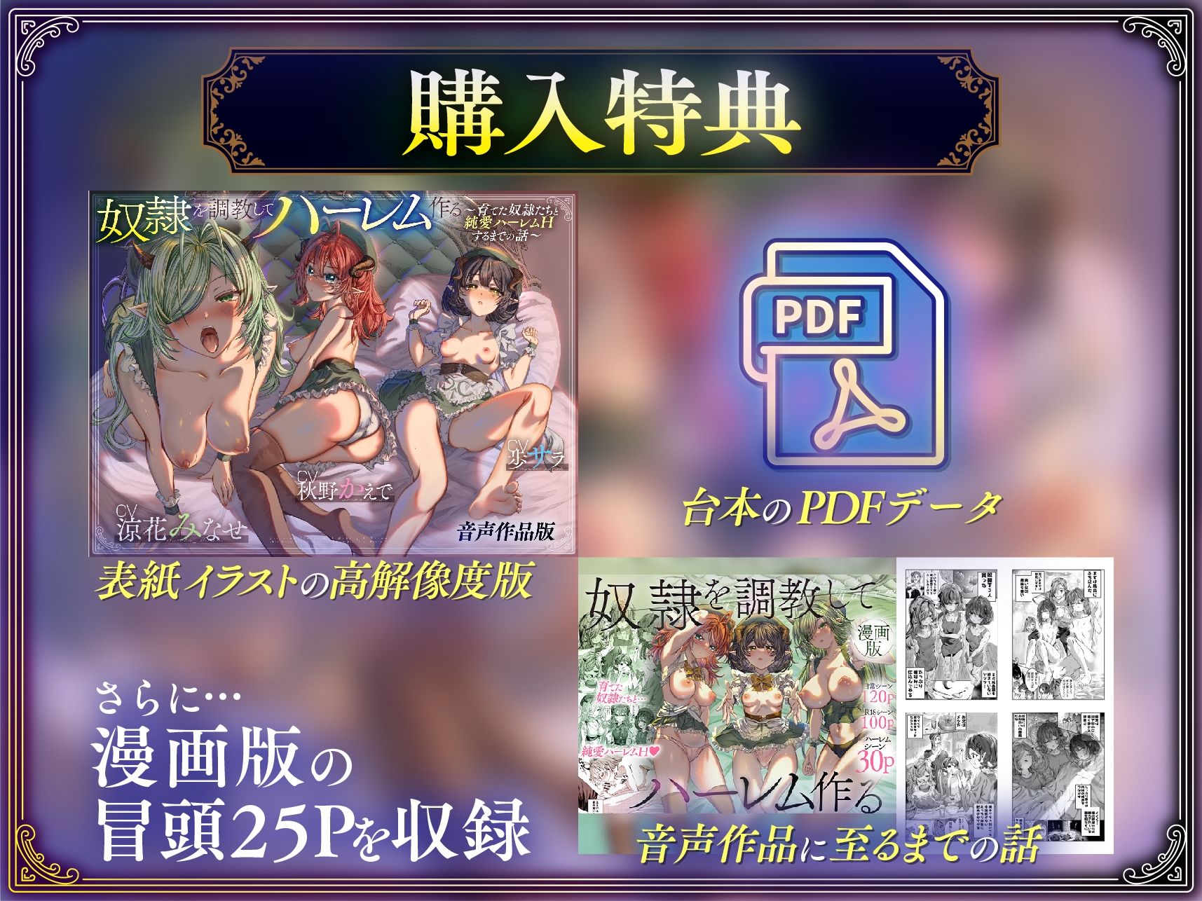 奴○を調教してハーレム作る〜育てた奴○たちと純愛ハーレムHするまでの話〜【音声版】 - サンプル画像 4