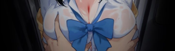 【声我慢×オホ声】電車でおとなしい巨乳JKに痴●する - サンプル画像 4