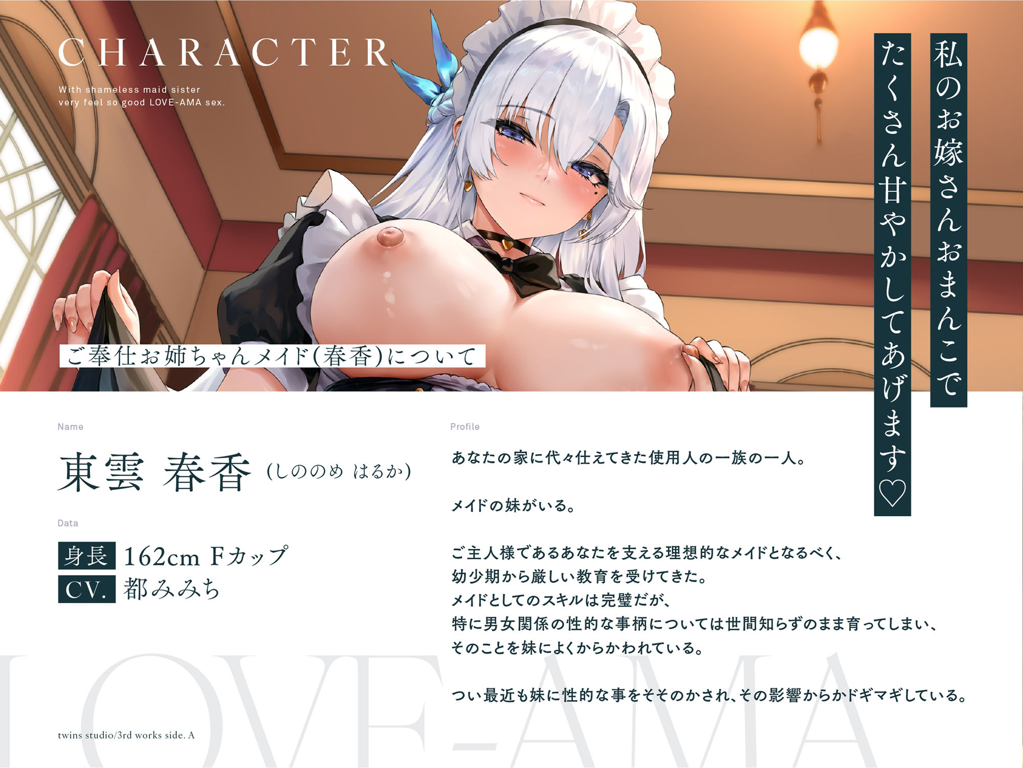 【特別ボーナストラック同梱】ハレンチ姉メイドとラブあま極楽セックス〜純潔ハレンチま◯こに嫁確定妊娠中出し〜 - サンプル画像 1