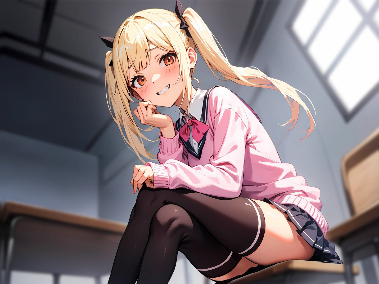 生意気メス○キJKがざこ♪ちん教師の俺を密着寸止め煽り責め…個別補習で言いなりドM堕ちんぽ射精管理 - サンプル画像 4