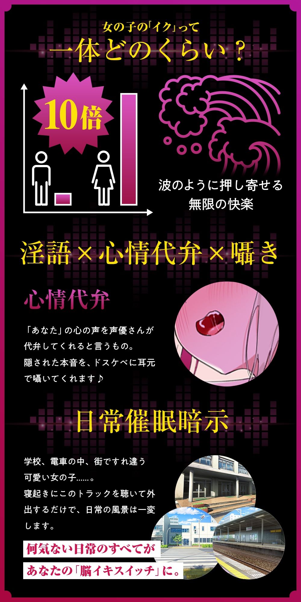強●脳イキ催●〜7日間で堕ちるアナタの脳のイキ癖開発調教訓練〜【淫語×心情代弁×囁き催●】 - サンプル画像 3
