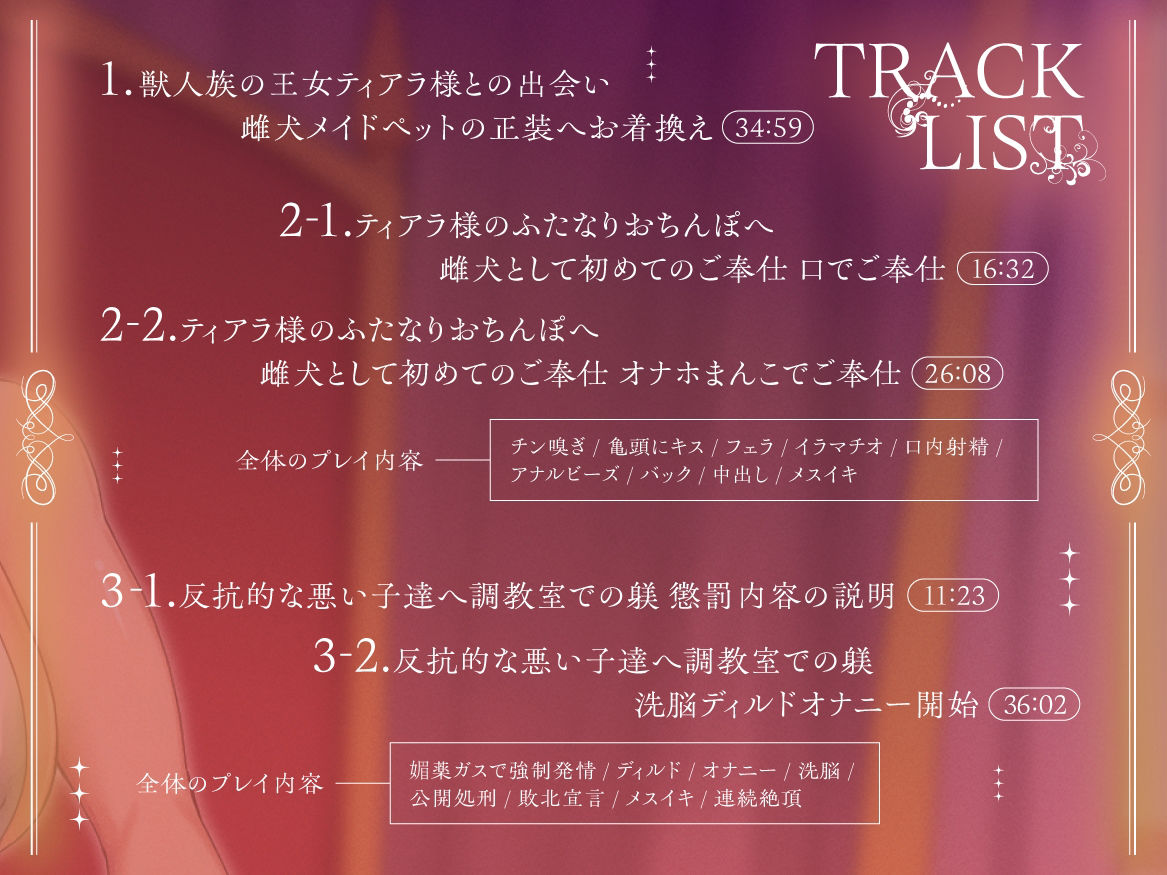 【他種族崇拝×雌化調教】高貴なケモ耳ふたなり王女様による劣等種族雌マゾペット化調教 - サンプル画像 5