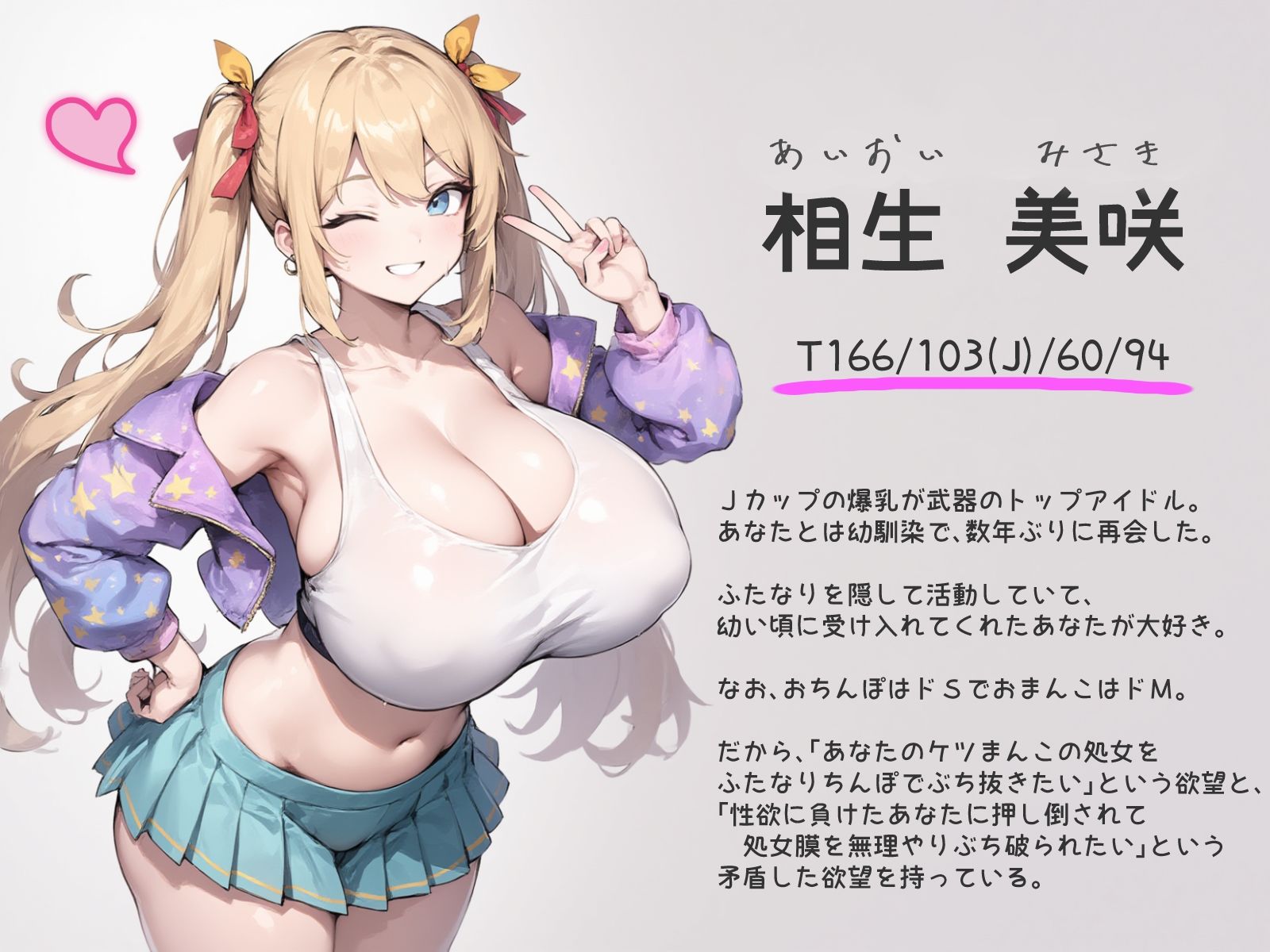 幼馴染のふたなり爆乳アイドルは、ドS童貞でドМ処女【耳舐め】 - サンプル画像 1