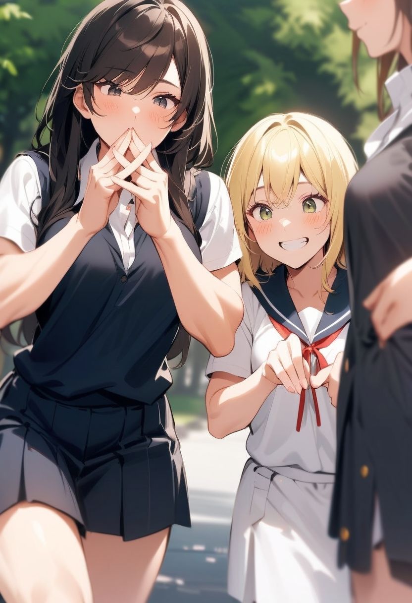 M男向けCFNMボイス  恥ずかしい短小包茎いじめ  女子校通学路編【第5話】公園で全裸にされて虐められている所にやって来た年上の女子校生に粗末なチンポを笑われ…恥ずかしいオナニー動画まで見られてしまう - サンプル画像 3