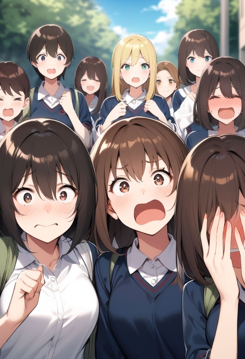 M男向けCFNMボイス  恥ずかしい短小包茎いじめ  女子校通学路編【第6話】軟弱な男子を全裸にして、小さな包茎チンポを丸出しで下校時刻の女子校の通学路を歩かせる虐め！ - サンプル画像 1