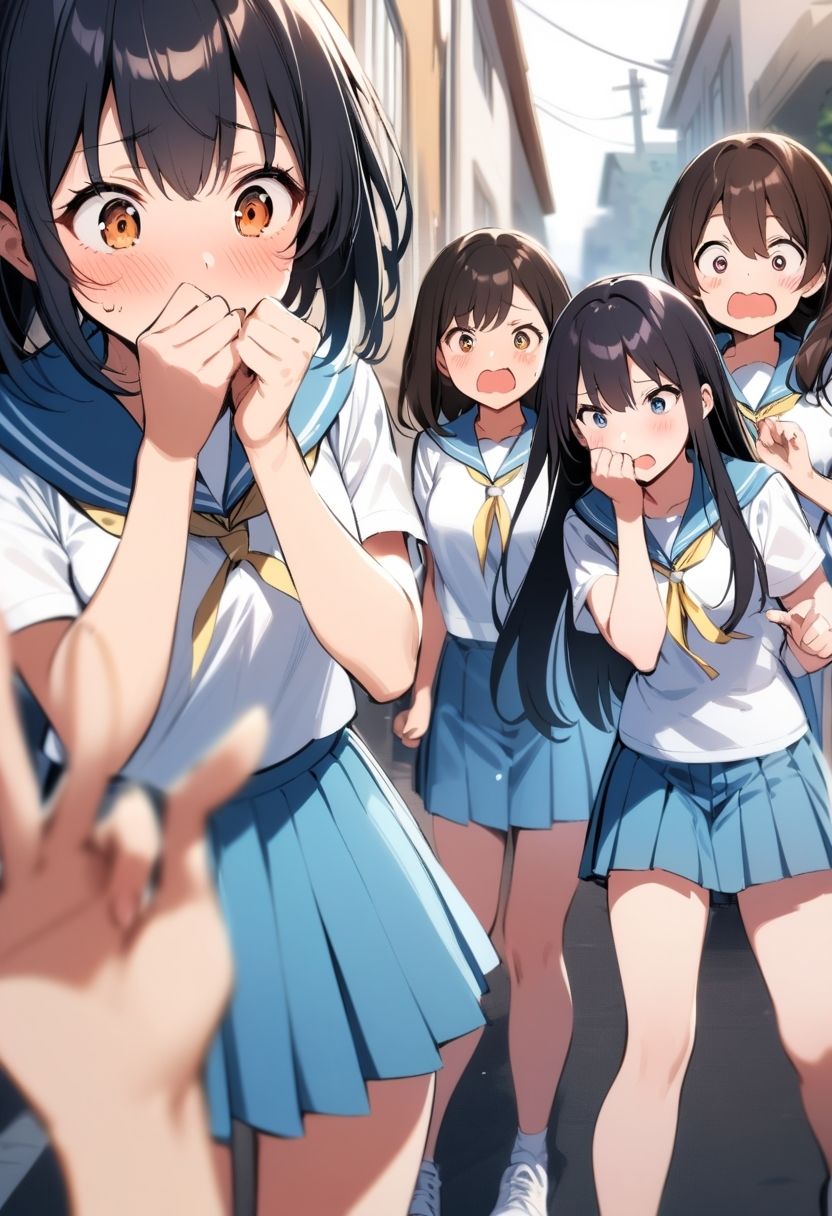 M男向けCFNMボイス  恥ずかしい短小包茎いじめ  女子校通学路編【第6話】軟弱な男子を全裸にして、小さな包茎チンポを丸出しで下校時刻の女子校の通学路を歩かせる虐め！ - サンプル画像 2