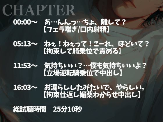 オナ禁に耐えた彼氏をフェラと拘束騎乗位でイジメたら逆に拘束されて媚薬えっちでわからせられました…（CV:がく×シナリオ:六華-rikka-） - サンプル画像 2