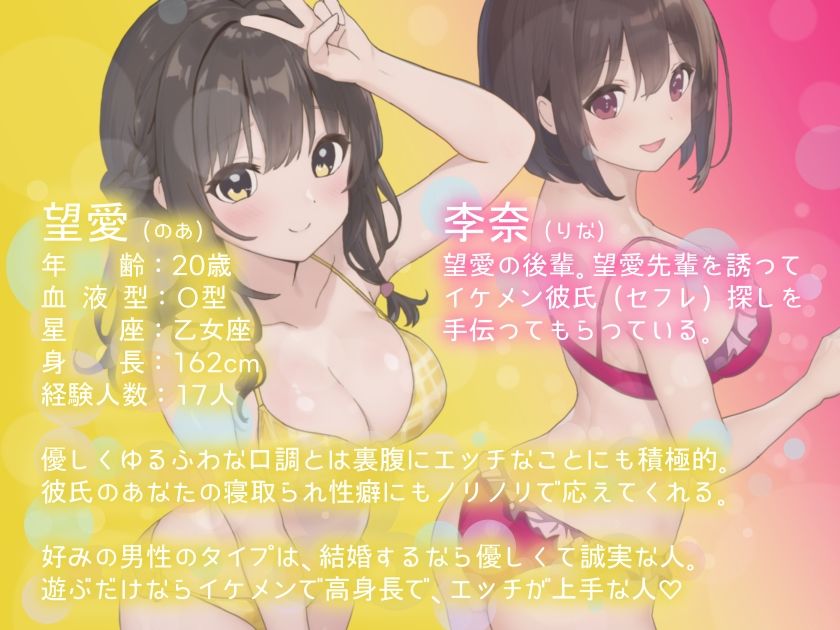 ゆるふわ彼女とマゾ彼氏―浮気デートの送迎＆お財布係にさせられ、セックス禁止の寝取られ報告で処理される都合のいいマゾ彼氏くん - サンプル画像 1