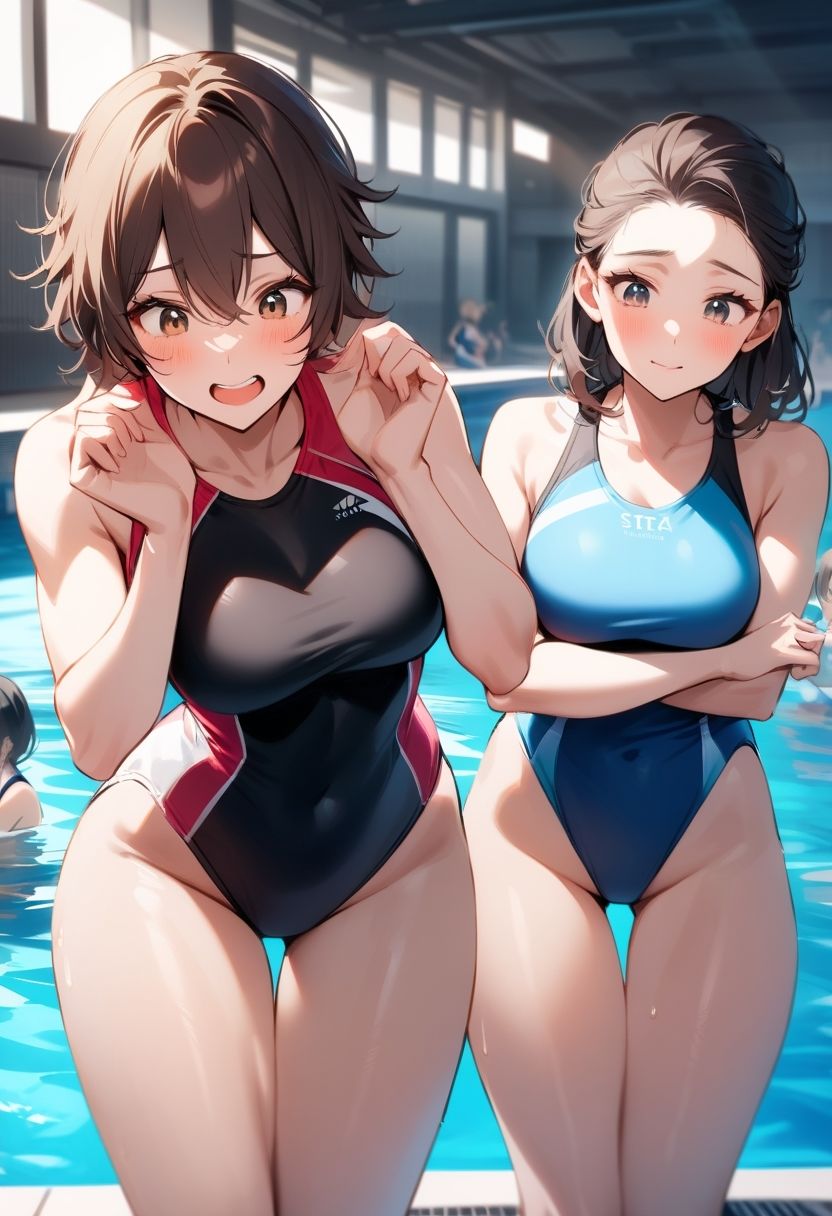 女子水泳部員たちの前で全裸にされて小され包茎チンポを付き出して「小便○僧」のポーズをさせられる屈辱  恥ずかしい短小包茎いじめ  女子水泳部編  M男向けCFNMボイス - サンプル画像 6