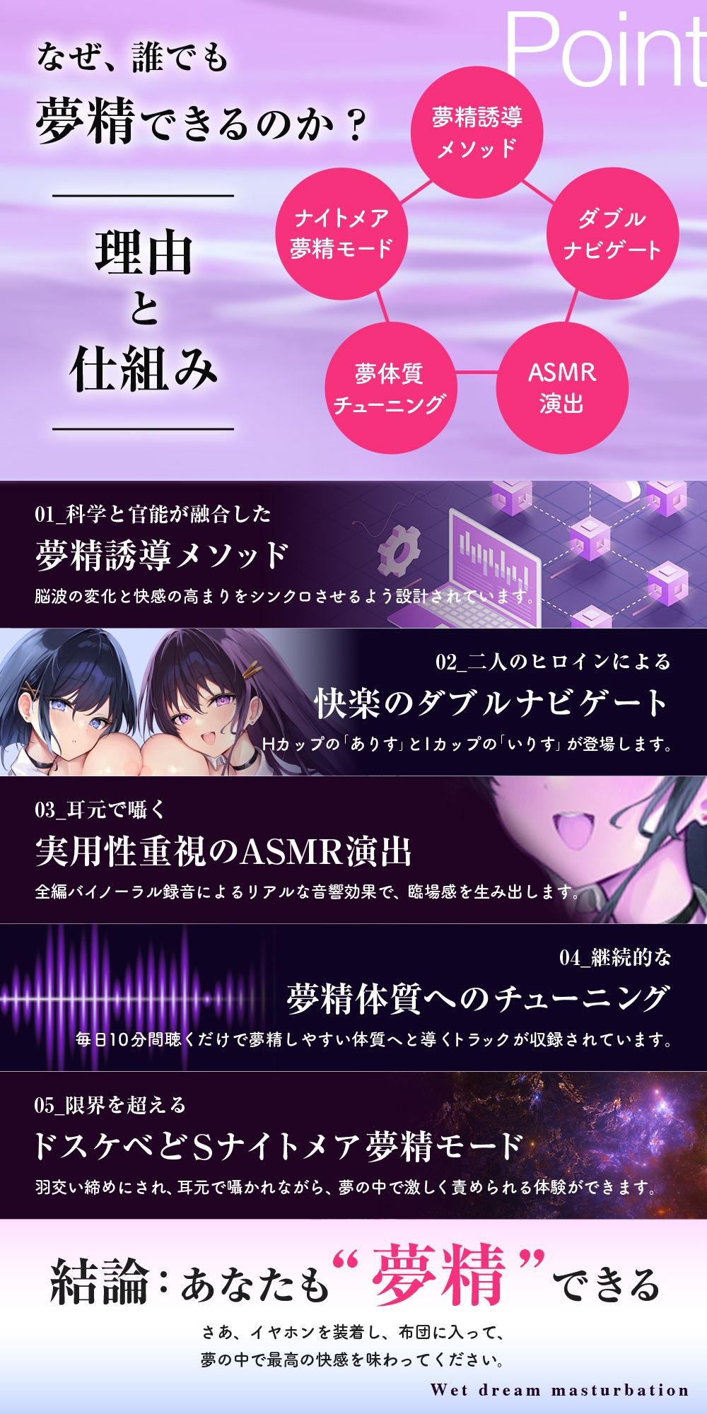【夢イキ】ぜったい夢精するオナニー〜「誰でも」寝ながら射精できる快楽メソッド！！〜 - サンプル画像 3