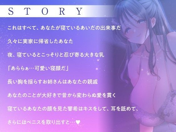 【全編囁き】夜中に襲いかかる長乳お姉さんの密着独りよがりえっち - サンプル画像 2