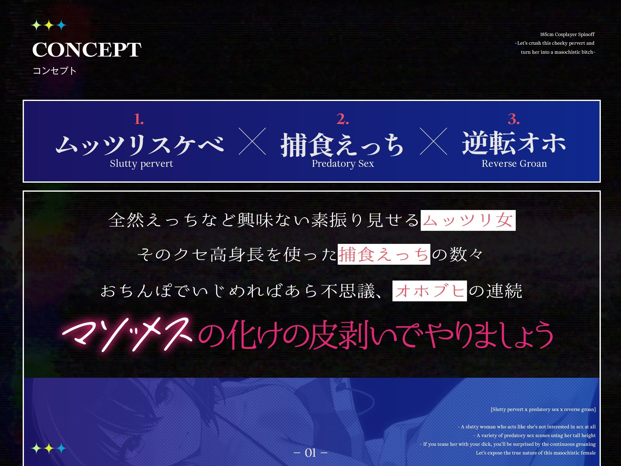 【長身女逆レ●プ→チン堕ち/ドスケベ事後差分イラスト】185cmコスプレイヤースピンオフ〜生意気なムッツリスケベはハメ潰してオホらせてマゾメスにしちまえ〜 - サンプル画像 2