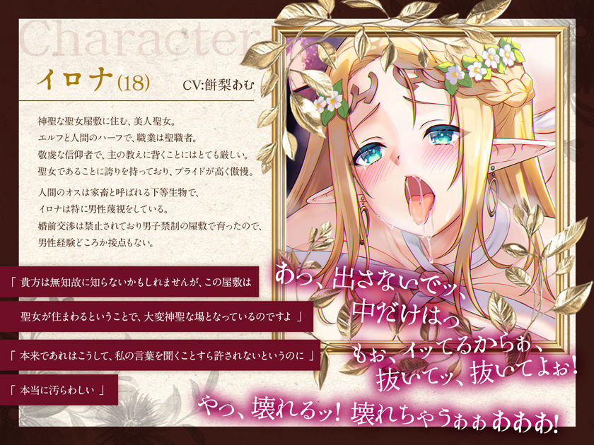 【分からせ特化】気高き聖女の処女まんこにオホオホ凌○中出し！ - サンプル画像 1