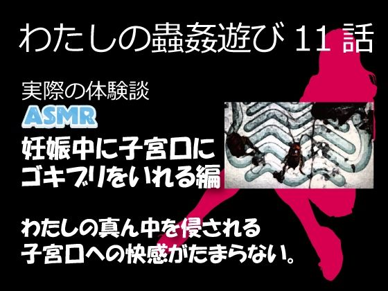 わたしの蟲姦遊び 第11話 妊娠中、子宮口にゴキブリを入れる編 音声（ASMR）