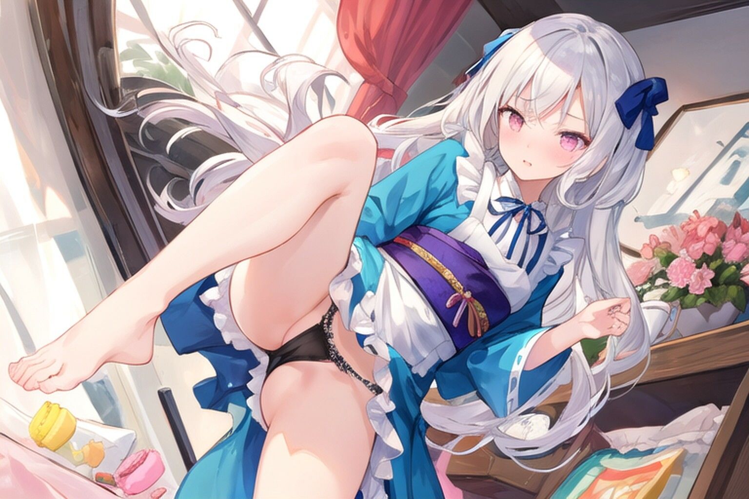 和風メイドカフェ，エトワールドゥメールにようこそ〜ゆな編世話焼きの妹に嫉妬されて絞り取られて射精管理されてしまった - サンプル画像 4