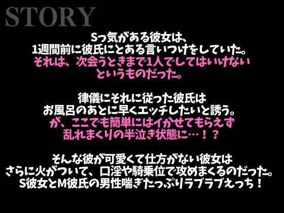 1週間の射精管理に耐えた大人M彼氏の喘ぎまくり生中出しえっち（CV:ジョルジ熊狼×シナリオ:悠希） - サンプル画像 1