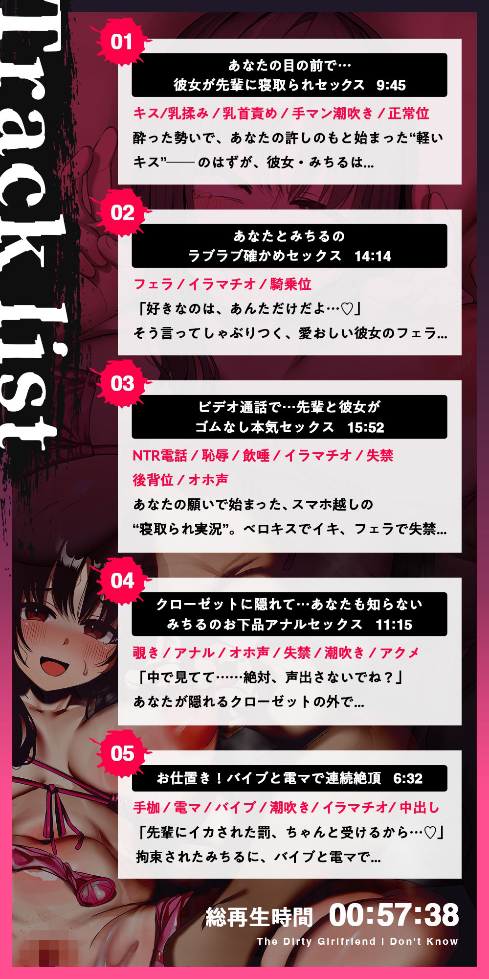 【寝取らせ】ボクの知らない卑猥な彼女〜激しく喘ぐ下品な声に鬱勃起〜【背徳感】 - サンプル画像 6