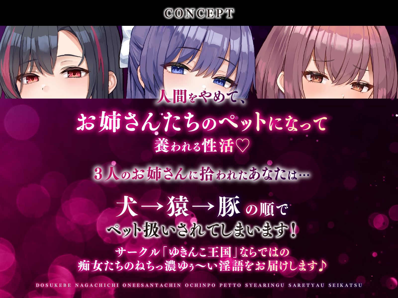 【大ボリューム3時間半】ドスケベ長乳お姉さん達におちんぽペットシェアリングされちゃう性活【耳元密着高速無声ささやき】 - サンプル画像 2