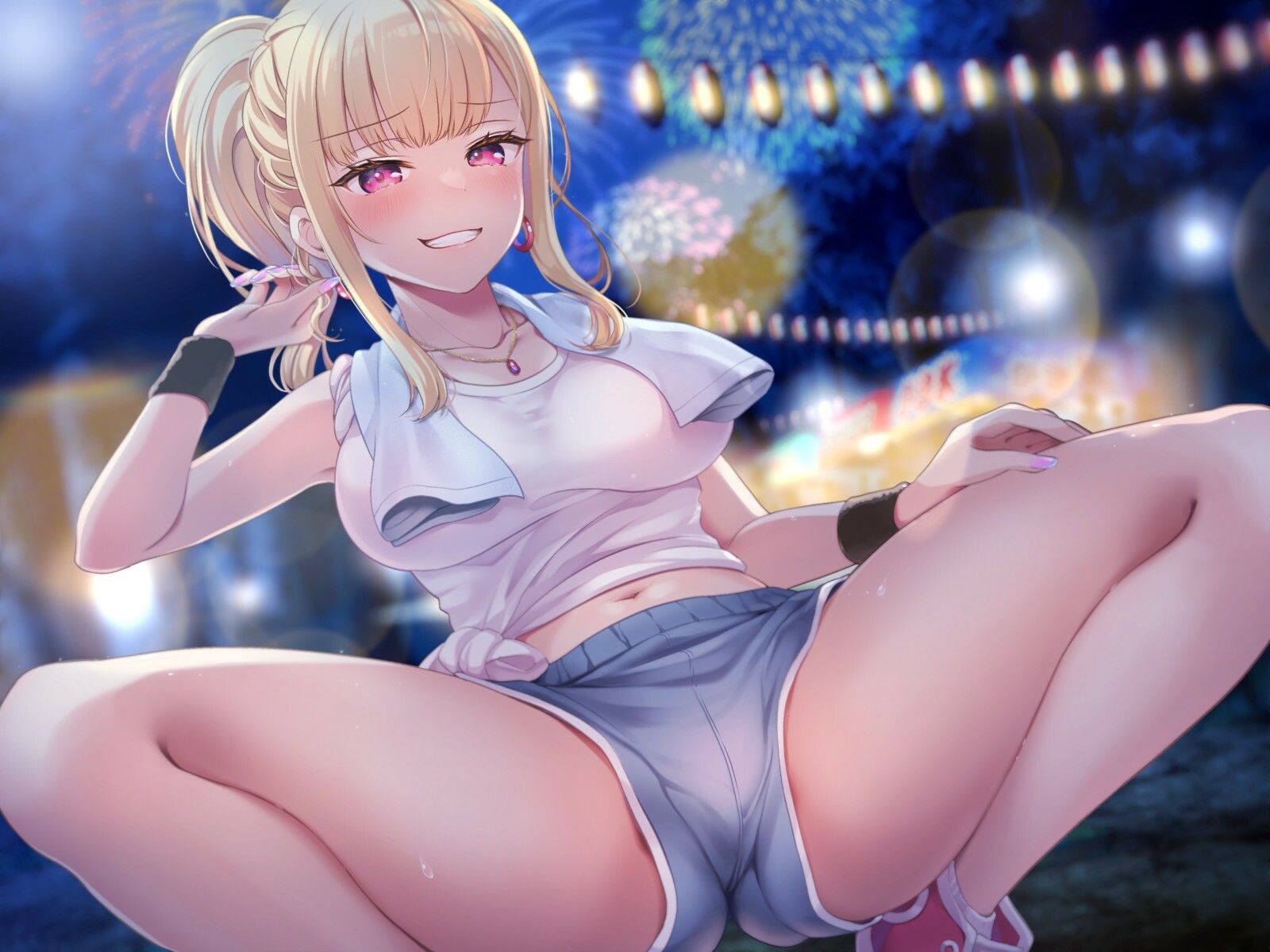 【オナサポ×挿入無し】ドSテキ屋ギャルの言いなりにされて…過剰な羞恥プレイで屋外罰ゲーム - サンプル画像 4