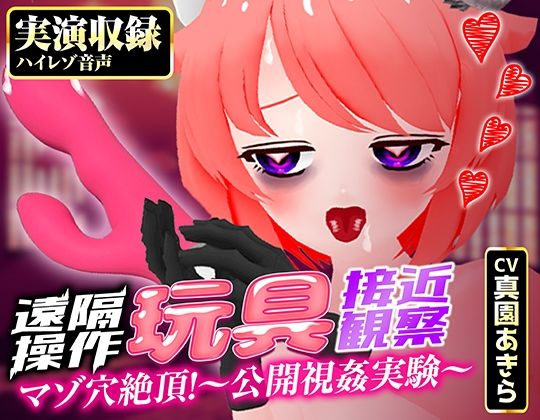 【実演収録】遠隔操作玩具接近観察☆マゾ穴絶頂！〜公開視姦〜【真園あきら/ハイレゾ音声】 - サンプル画像 1