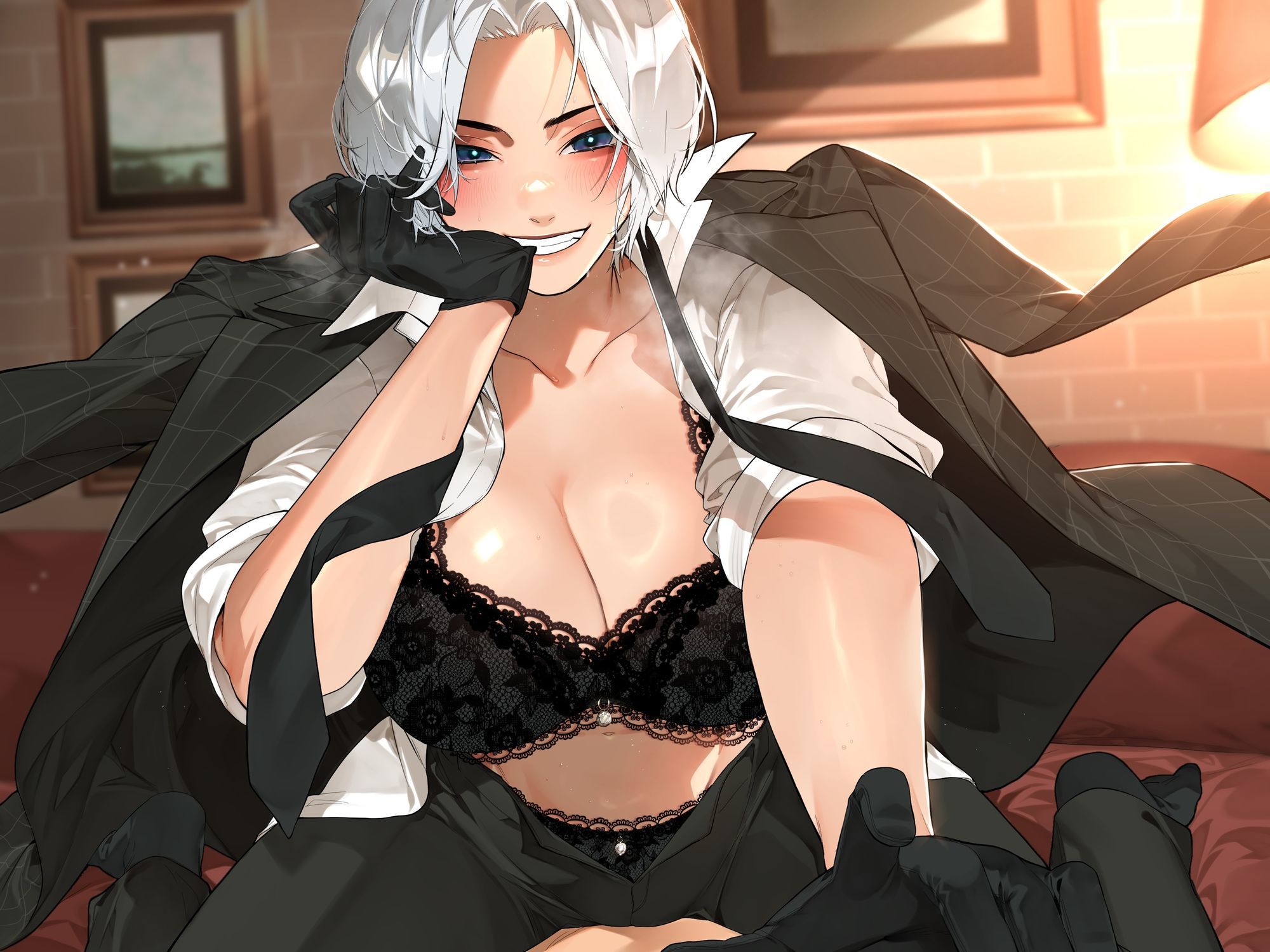 裏切りの王子様「さぁここにサインして？」Kカップ銀髪王子様の策略にハマった僕の淫らな末路……。 - サンプル画像 6