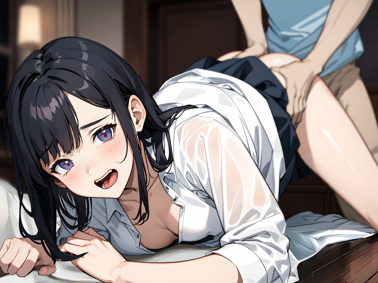 地味JKが裏垢エロ配信バレで豹変…口止め代わりのオホ媚びえっち - サンプル画像 4