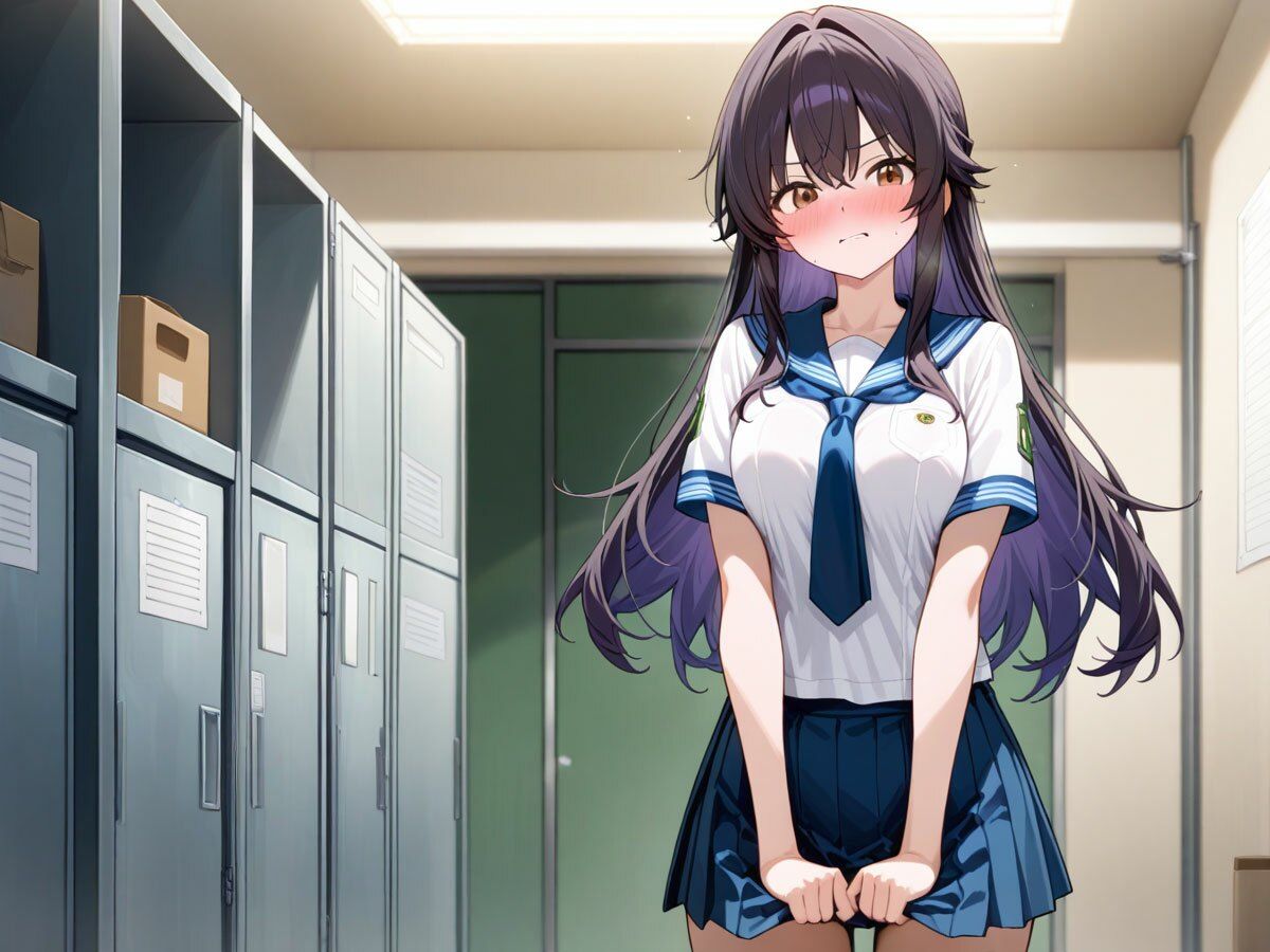 【NTR】文化祭前夜の準備室でヤリチン先輩に処女彼女を寝取られました… - サンプル画像 5