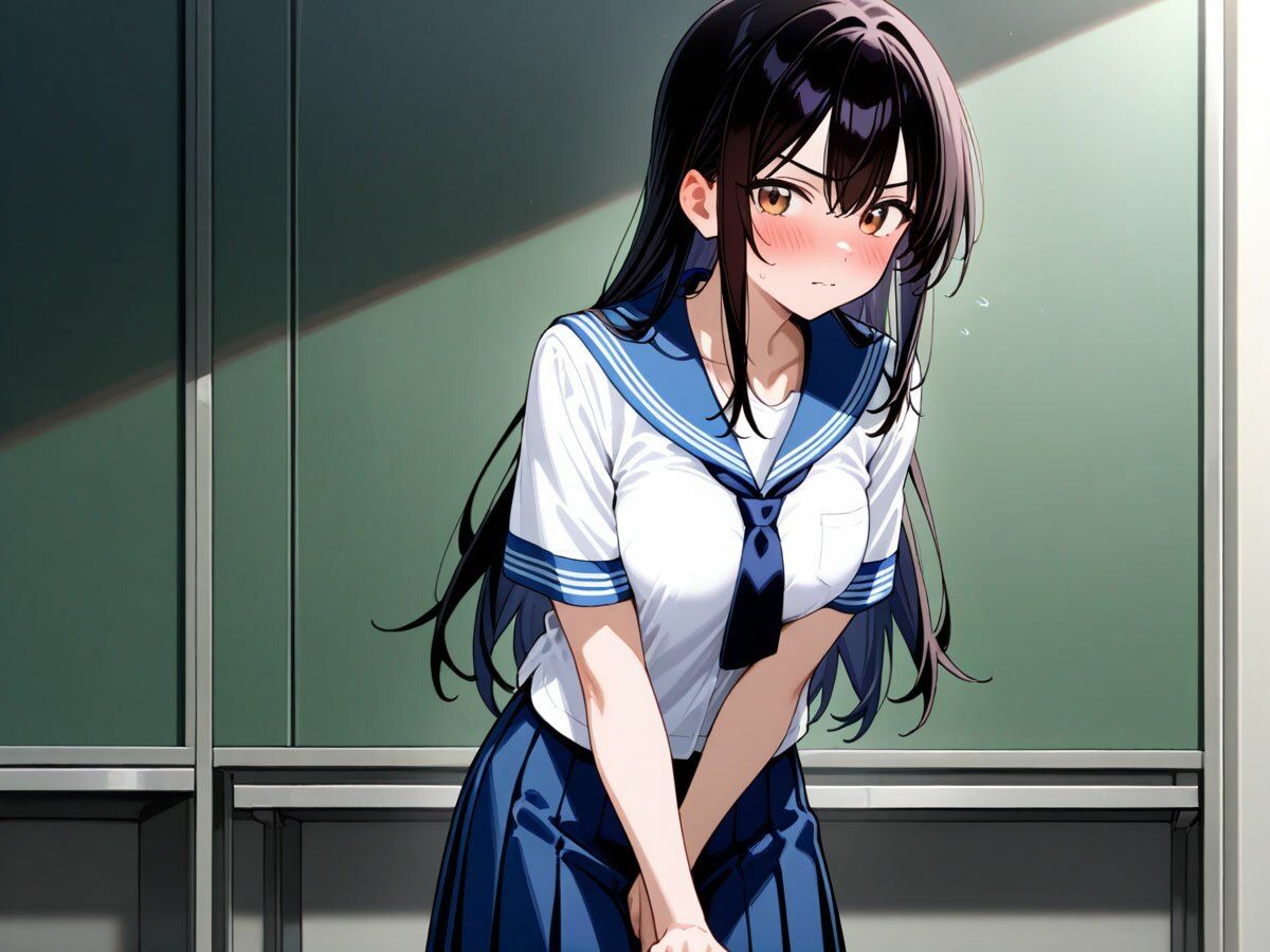 【NTR】文化祭前夜の準備室でヤリチン先輩に処女彼女を寝取られました… - サンプル画像 6