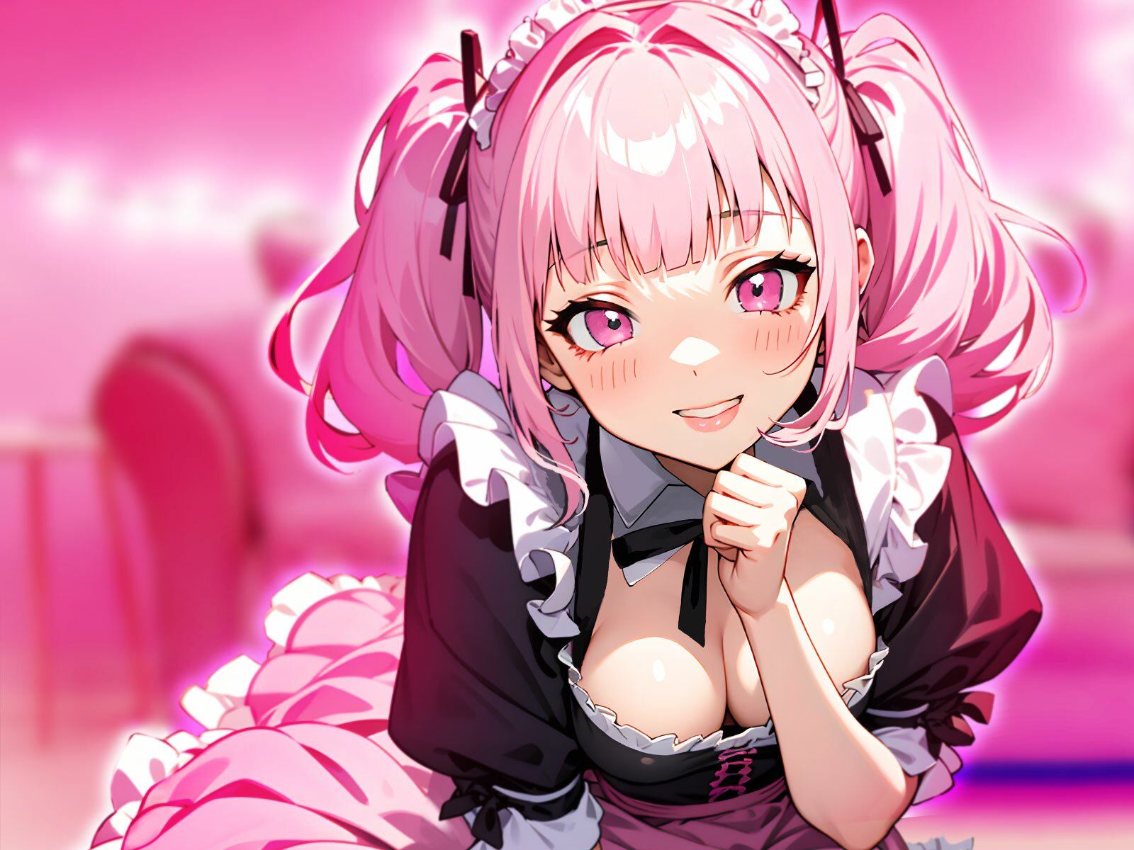 【密着耳舐め】ご奉仕過激な人気コンカフェ嬢に密室で誘惑されて…「勃起したら罰ゲーム（はーと）」ねっちょり逆転えっち - サンプル画像 4