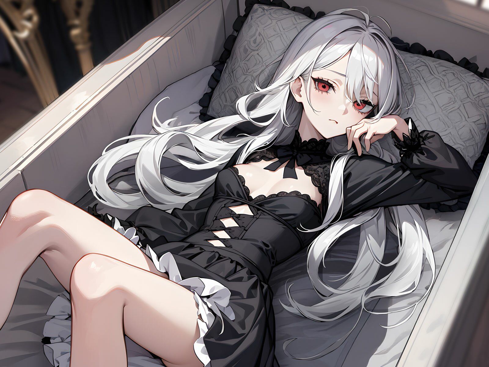 欲求不満の引きこもり吸血鬼が発情限界交尾〜性欲を吸い尽くす絶頂おま◯こで搾精され続ける夜〜 - サンプル画像 4