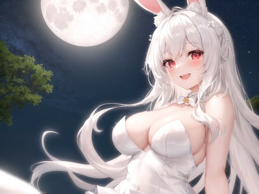 【KU100】爆乳バニーは故郷の月を離れてオレの股間のお月見だんご（精子入り）をしゃぶっている【バイノーラル/ファンタジー/中出し】 - サンプル画像 3