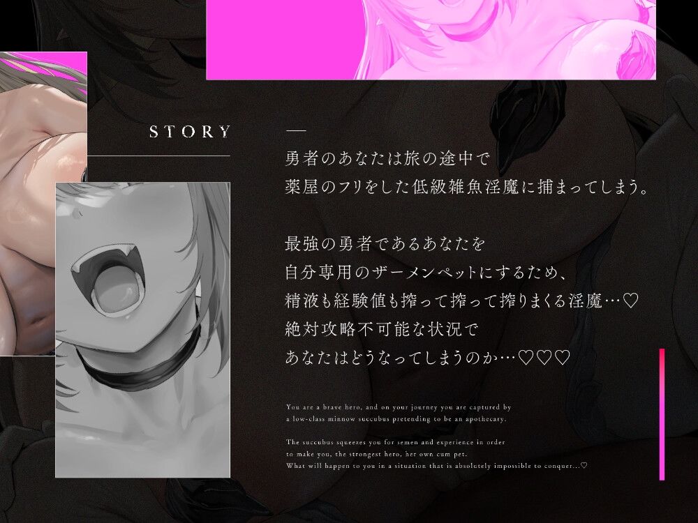 低級ドスケベ淫魔にレベルドレインされてレベル0の雑魚ペットにされちゃう話 - サンプル画像 3