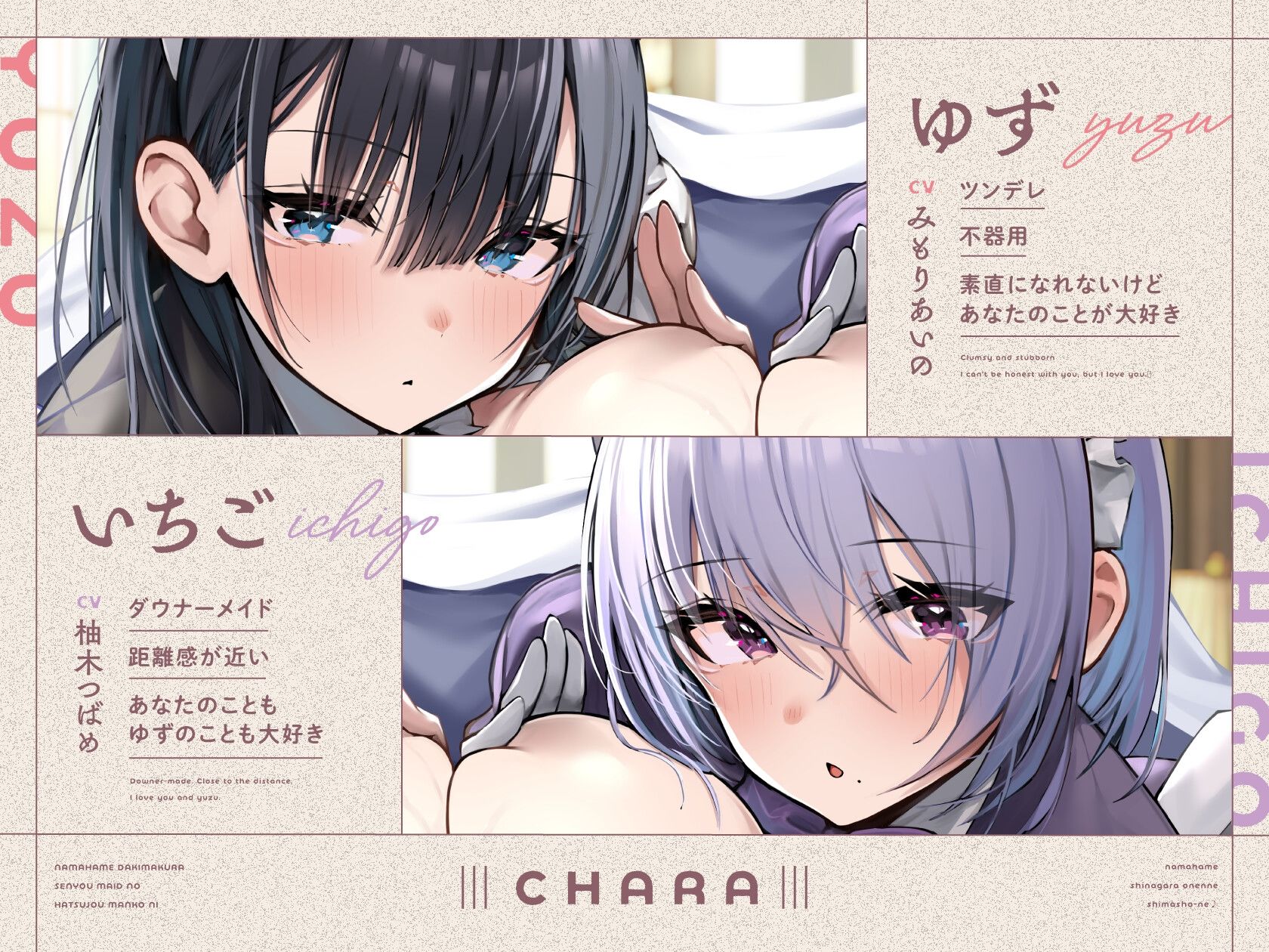 生ハメ抱き枕専用メイドの発情マ〇コ×2に生ハメしながらお寝んねしましょーね♪ - サンプル画像 1