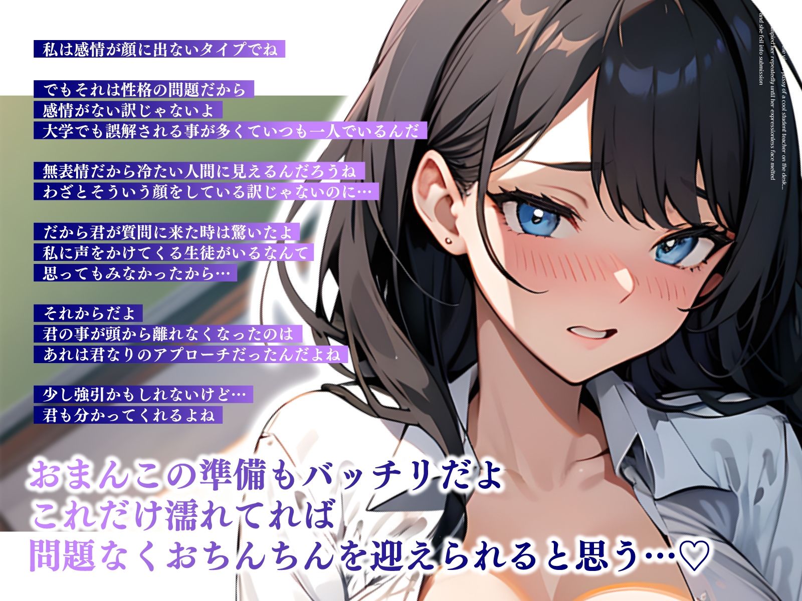 クールな教育実習生の処女ま◯こを机の上で貫いて…無表情が蕩けて媚び堕ちするまで連続中◯しえっち - サンプル画像 3