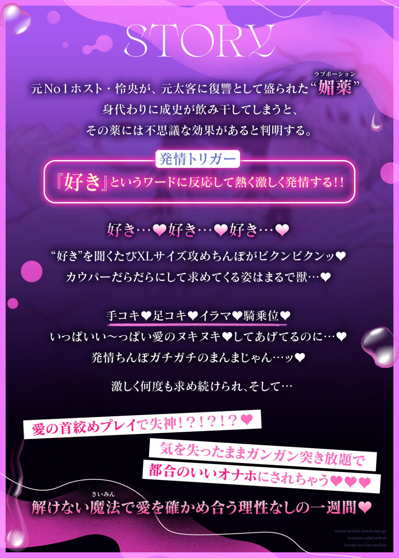 ボイスドラマ勃たないヤリチン元ホストがハマるとヤバい男に発情させるラブポーション - サンプル画像 1