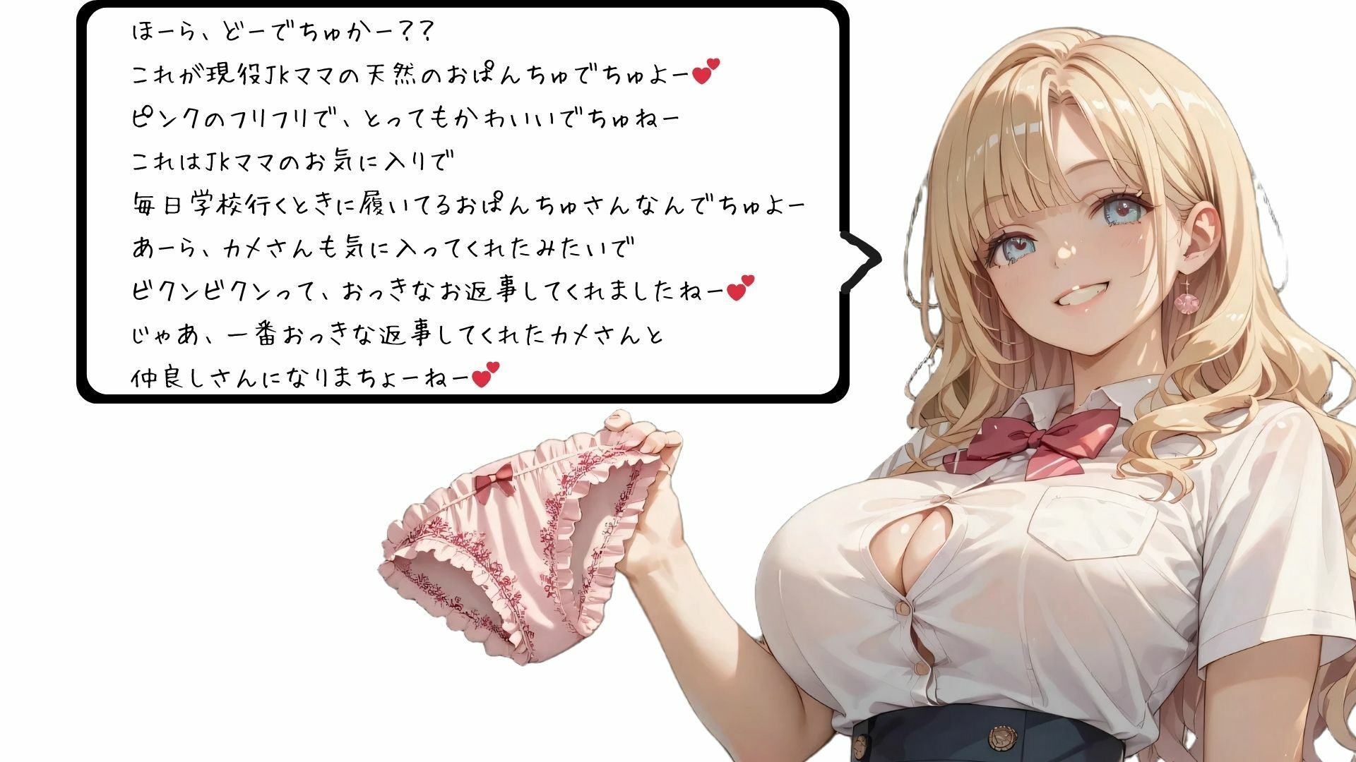 デカ乳現役JKの天然パンティーに童貞特濃ミルクでクロッチマーキング！ - サンプル画像 4