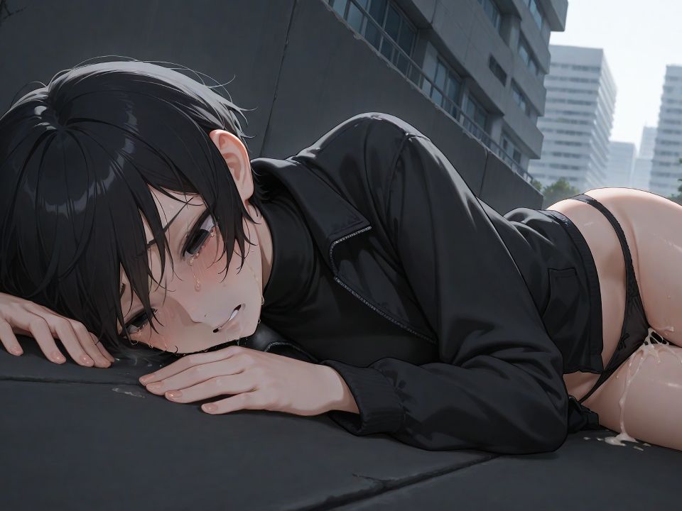 王子様系ボーイッシュ女子を脅して大学の校舎の影でフェラと中出しした話【中出し/フェラ/生放送】 - サンプル画像 5