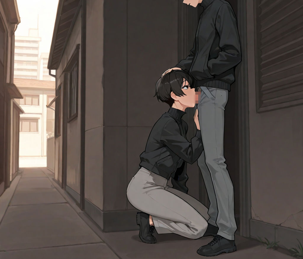 王子様系ボーイッシュ女子を脅して大学の校舎の影でフェラと中出しした話【中出し/フェラ/生放送】 - サンプル画像 6