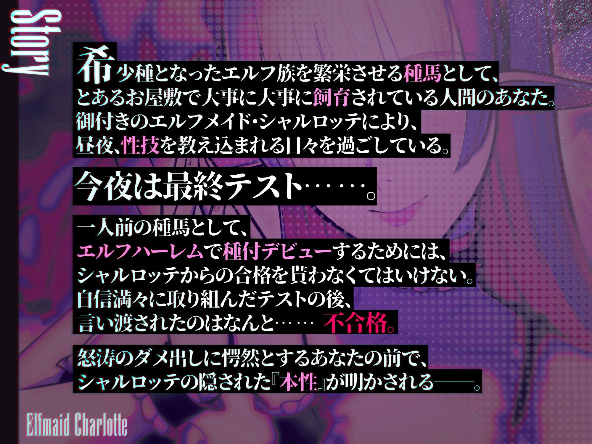 エルフメイド シャルロッテ 〜坊ちゃま、最終テストのお時間です…♪〜【攻め＆受けW構成×甘オホ声】 - サンプル画像 3