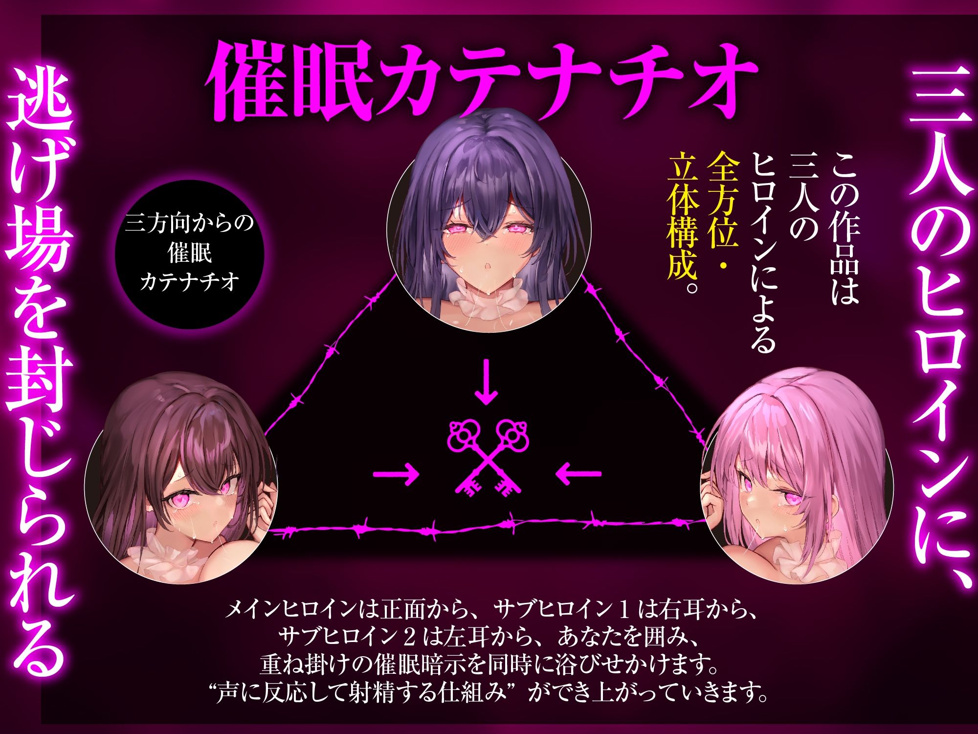 【？？催●解除なし？？】永・久・催・眠・三・重・奏【3声優による3バージョン収録】 - サンプル画像 6