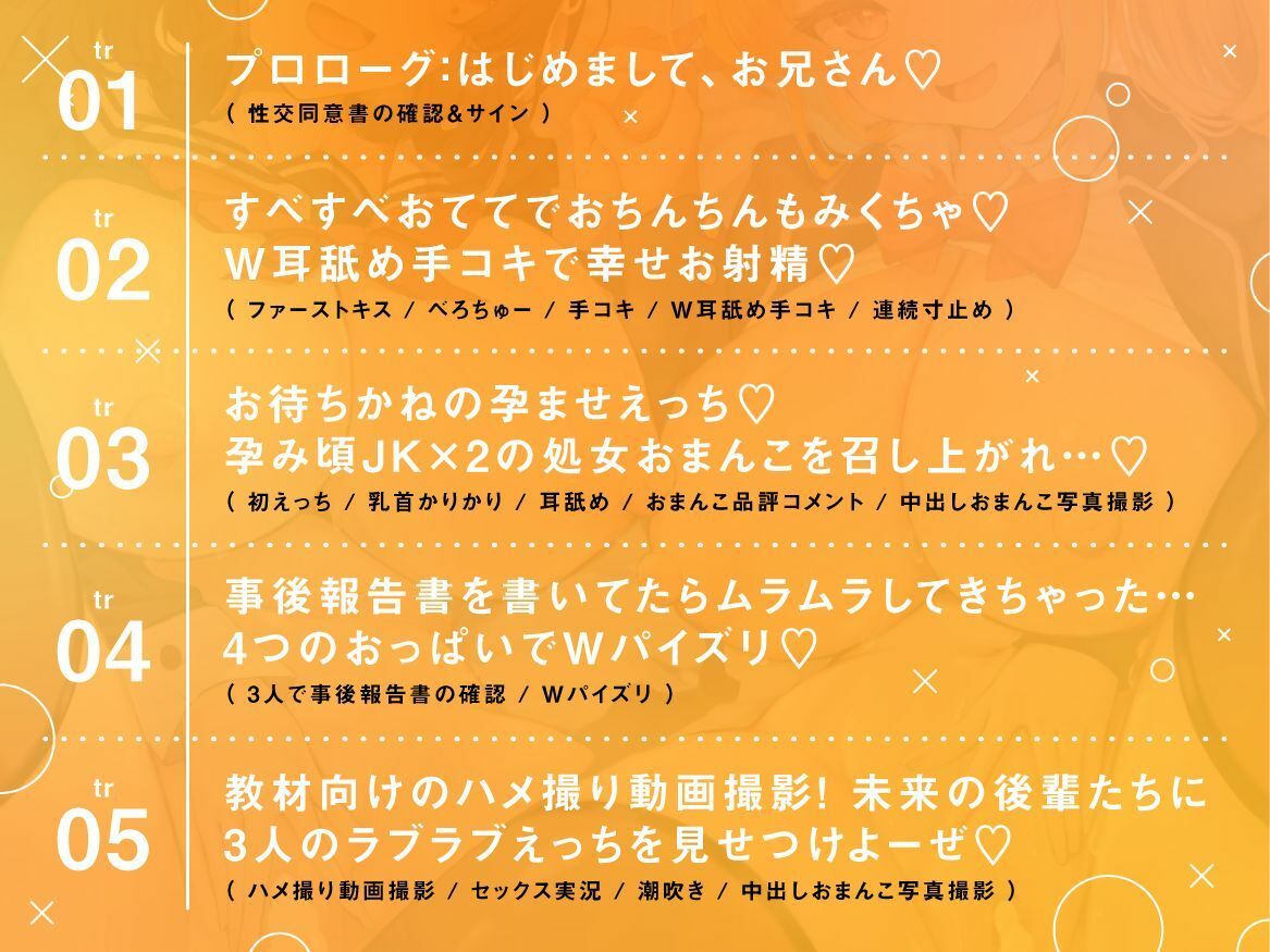 【らぶらぶ幸せ3P】少子化おまんこまっちんぐ！ ギャルJKみなみと清楚JKなつみのおちんぽ媚び媚びアオハル孕ませっくす - サンプル画像 4