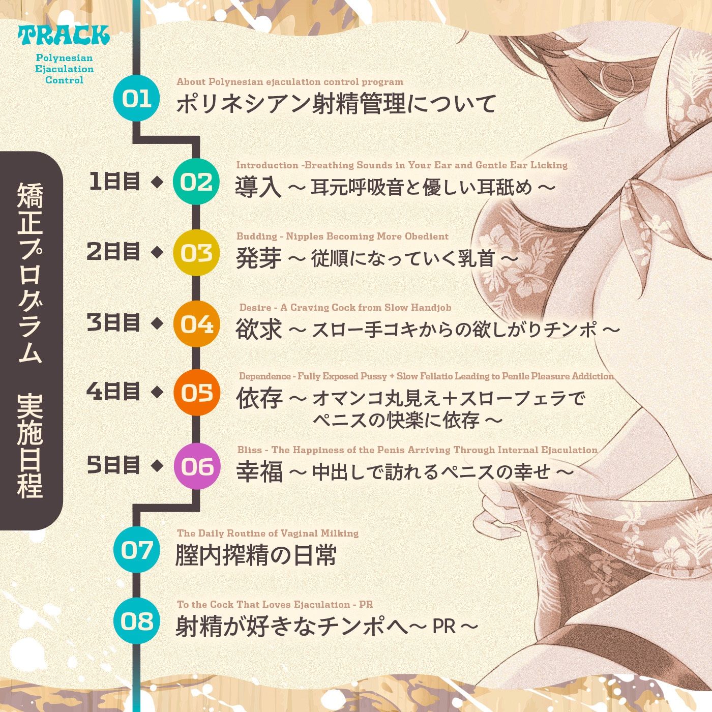 【スロオナ】マゾのための吐息と水音で感じる「ポリネシアン射精管理」〜あなたのチンポは女性のための性具（はーと）密着スロー手コキ〜【スロー射精管理・音声ドラッグ】 - サンプル画像 5