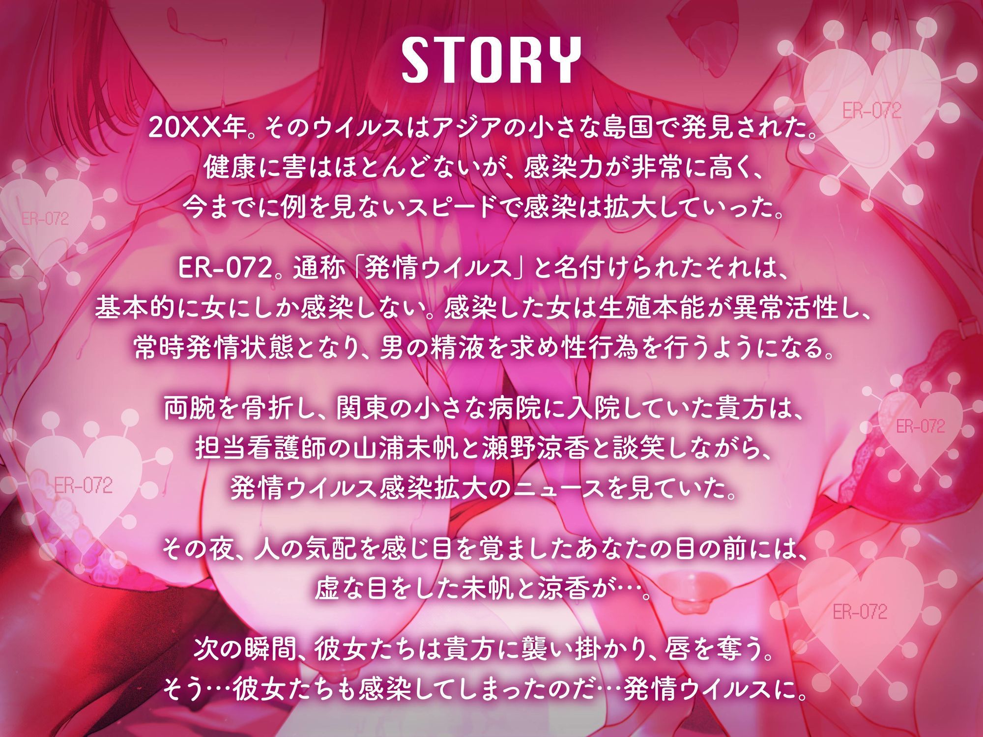 【逆レ】発情ウイルスパンデミック〜山奥の隔離病棟でウイルスでどすけべ変異したナース二人に犯●れる悪夢〜 - サンプル画像 1