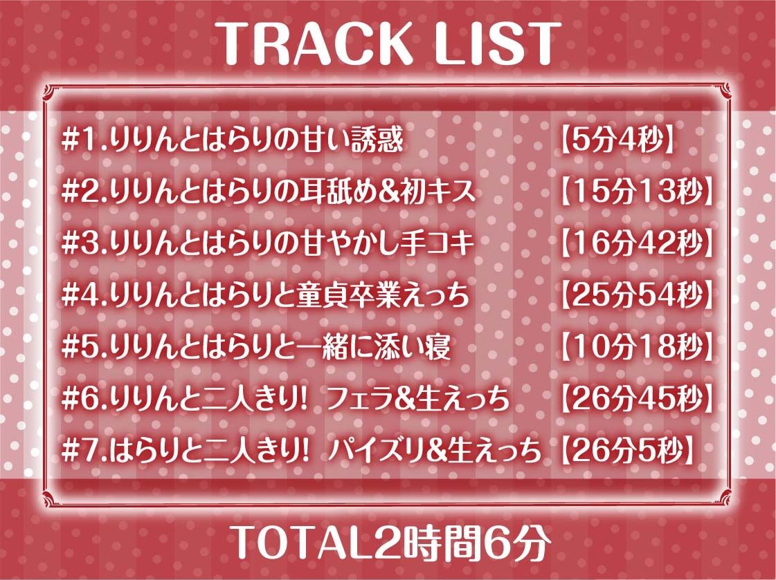 【密着耳舐め】どすけべダブルJKりりんとはらり〜甘々JK二人に両耳元で囁かれながら中出し甘やかし交尾〜 - サンプル画像 6