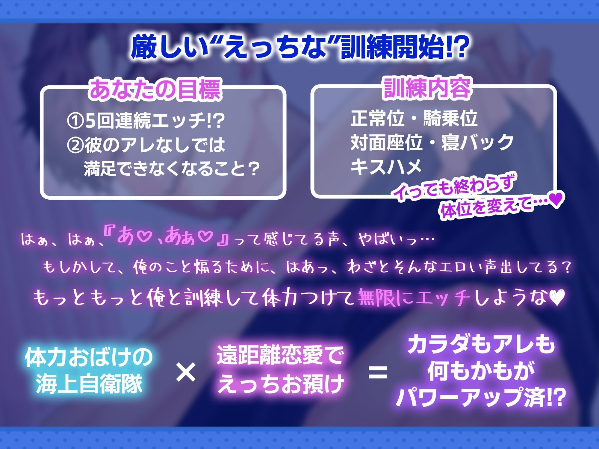 厳しい訓練から帰ってきた海上自衛隊彼氏のカラダもアレもパワーアップしていて耐えられません！ - サンプル画像 1