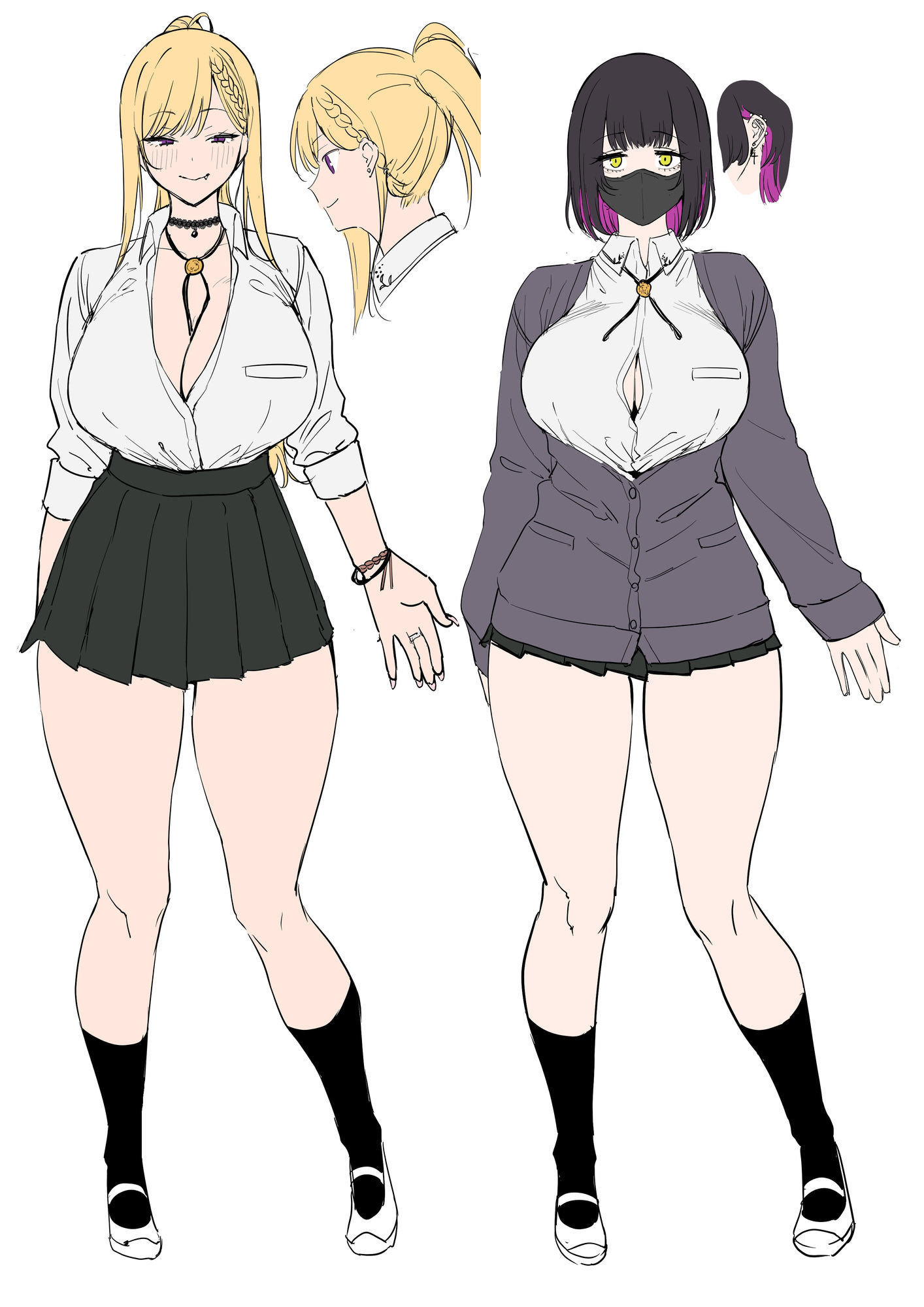 【ダウナー陰キャ×小悪魔陽キャ】Wギャルサンド！〜むちむちに育った陰陽ギャルたちに結婚迫られ生ハメハーレム〜 - サンプル画像 5