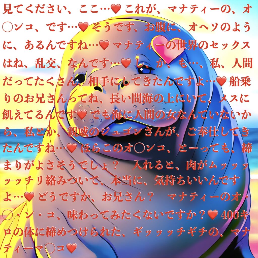 マナティーとぬちゃぬちゃセックス〜400キロの巨体から繰り出される肉の波があなたを包み込んでいく〜【CV:結音しなん】 - サンプル画像 2