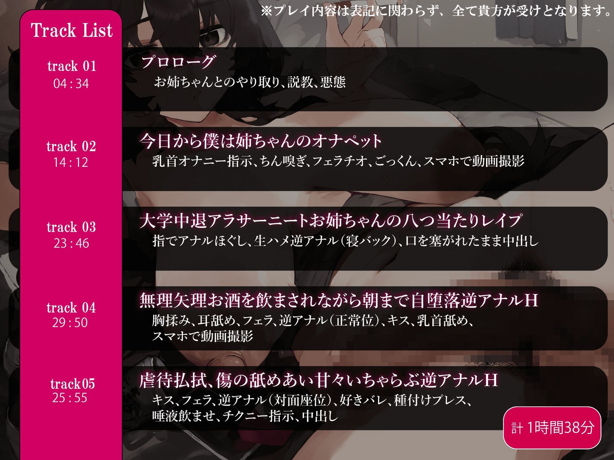 2浪3留のアラサー社会不適合者ふたなりJDの姉とこっそり×服従逆アナルH〜両親に蔑まれ、学校では虐められ、僕は姉ちゃんのオナペット〜【KU100】 - サンプル画像 2